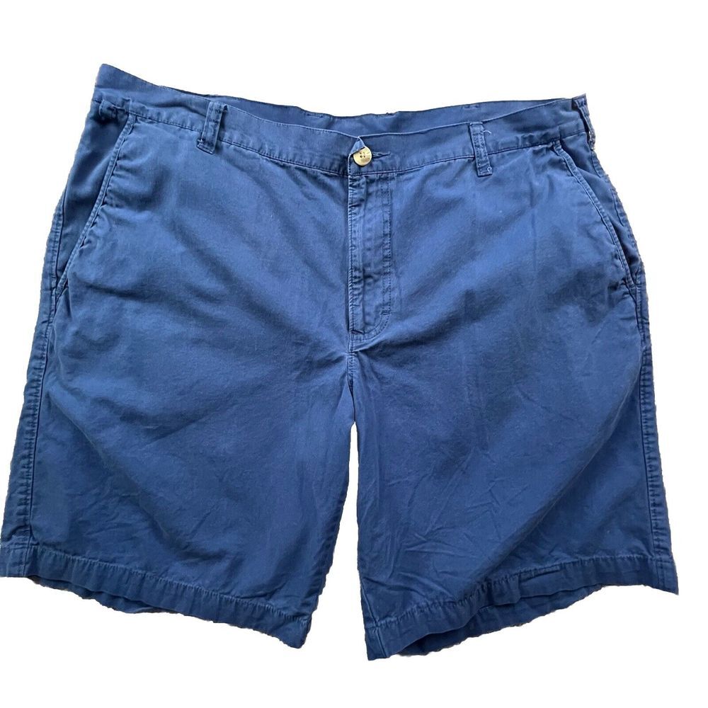 Columbia PFG Fishing Shorts Mens 38 Blue Cotton 10 Inseam Chino Casual Outdoors